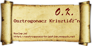 Osztrogonacz Krisztián névjegykártya